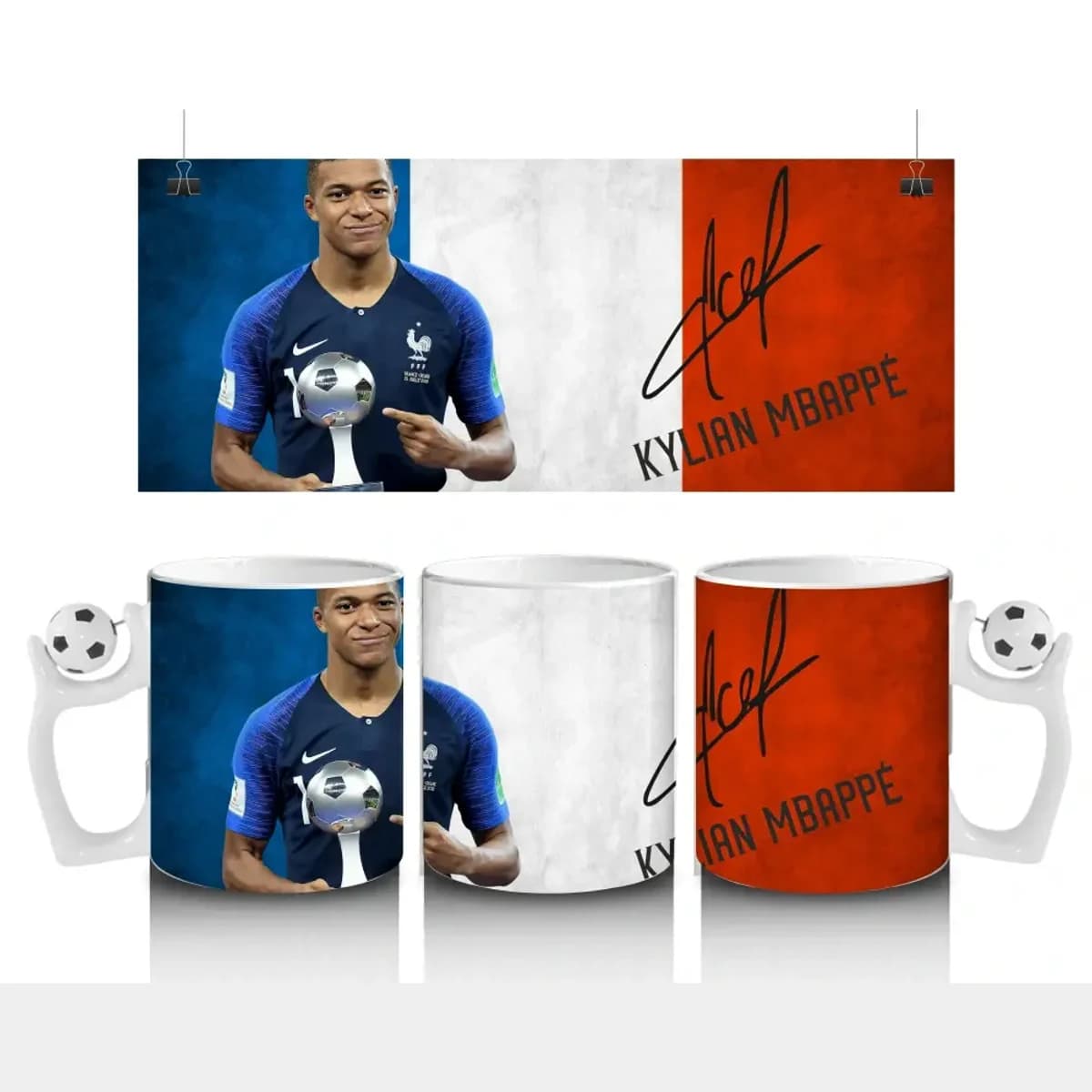 Kylian Mbappé „Rychlost“ Hrnek 300ml – Energie Nové Generace
