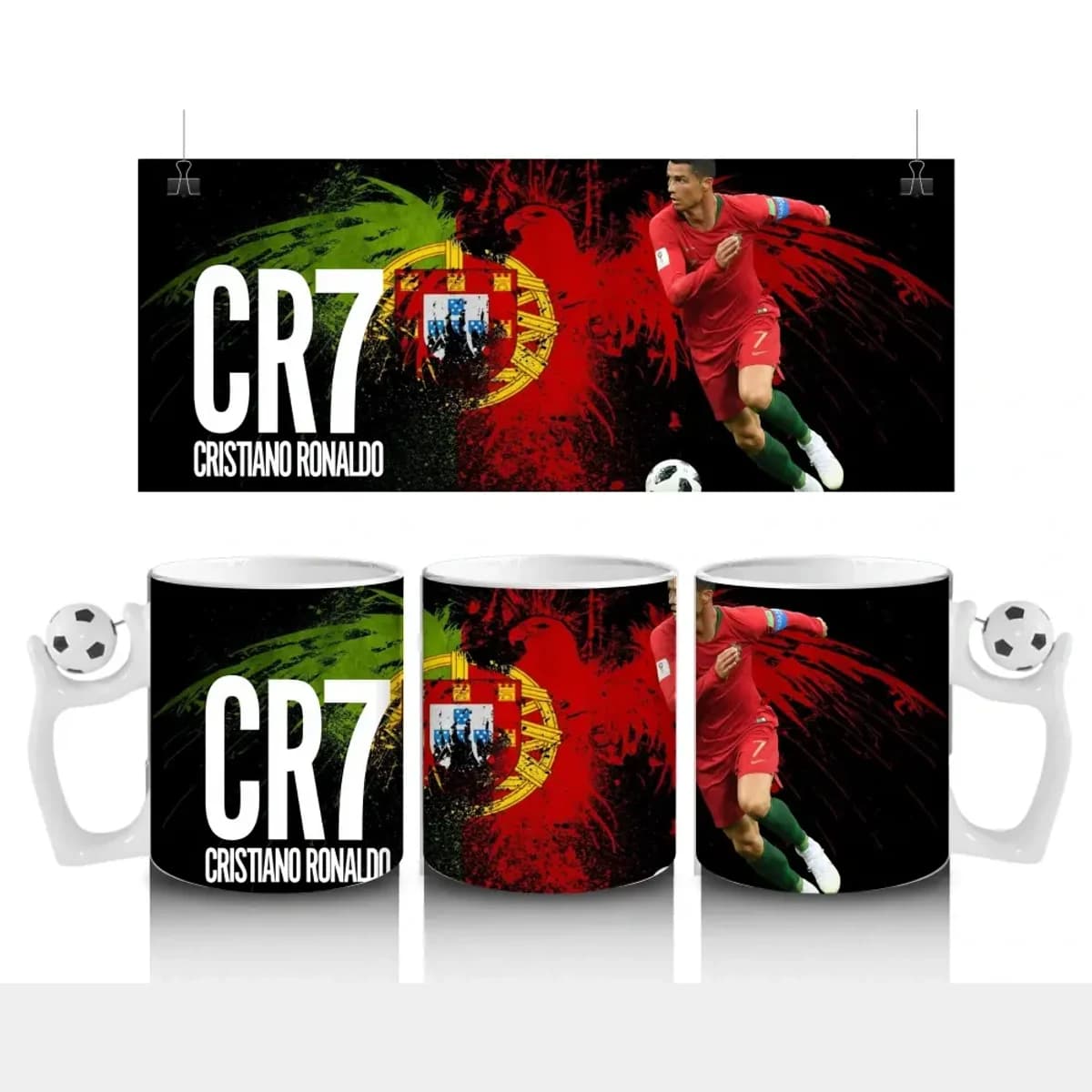 Cristiano Ronaldo „Siiii!“ Hrnek 300ml – Ikona Oslav