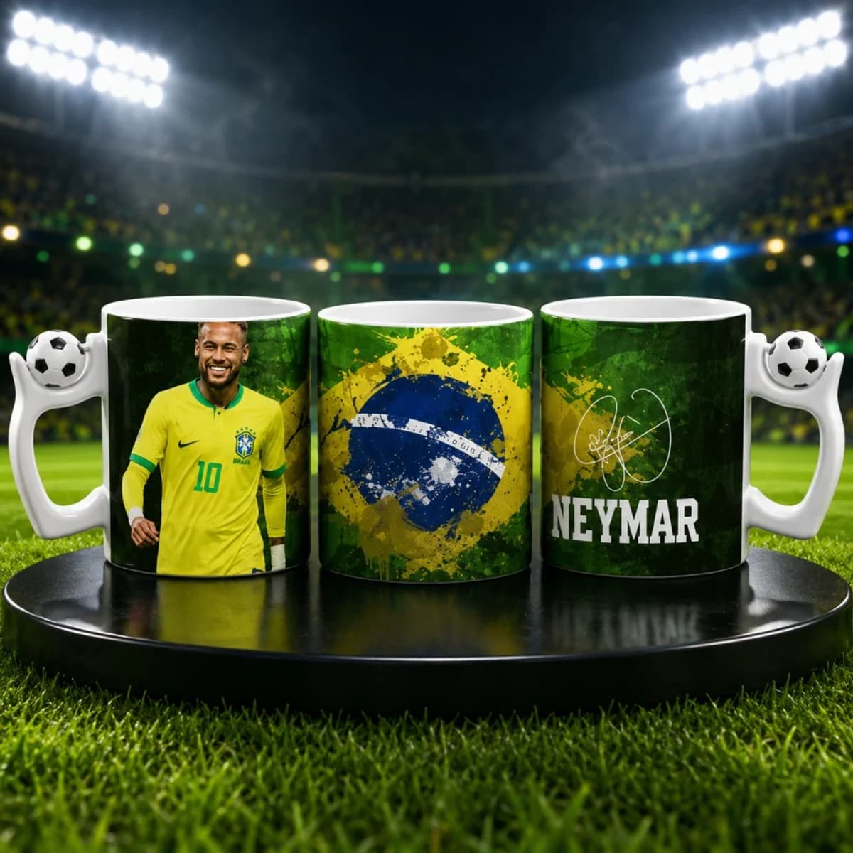 Fotbalový hrnek Neymar – Brazílie