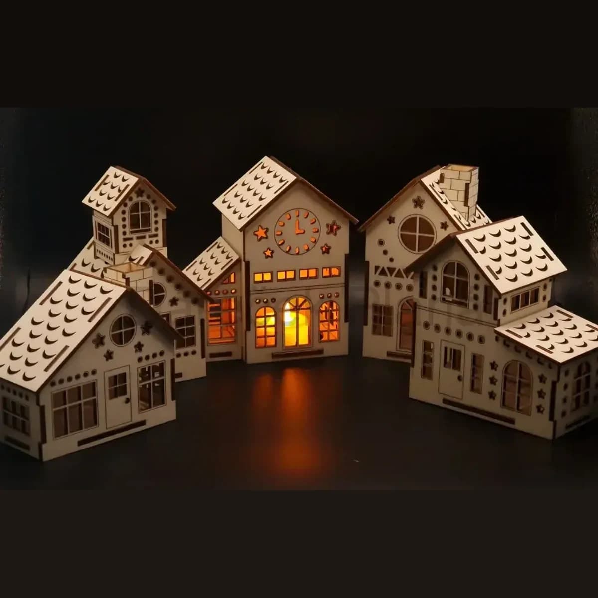 Domečky set 5 kusů