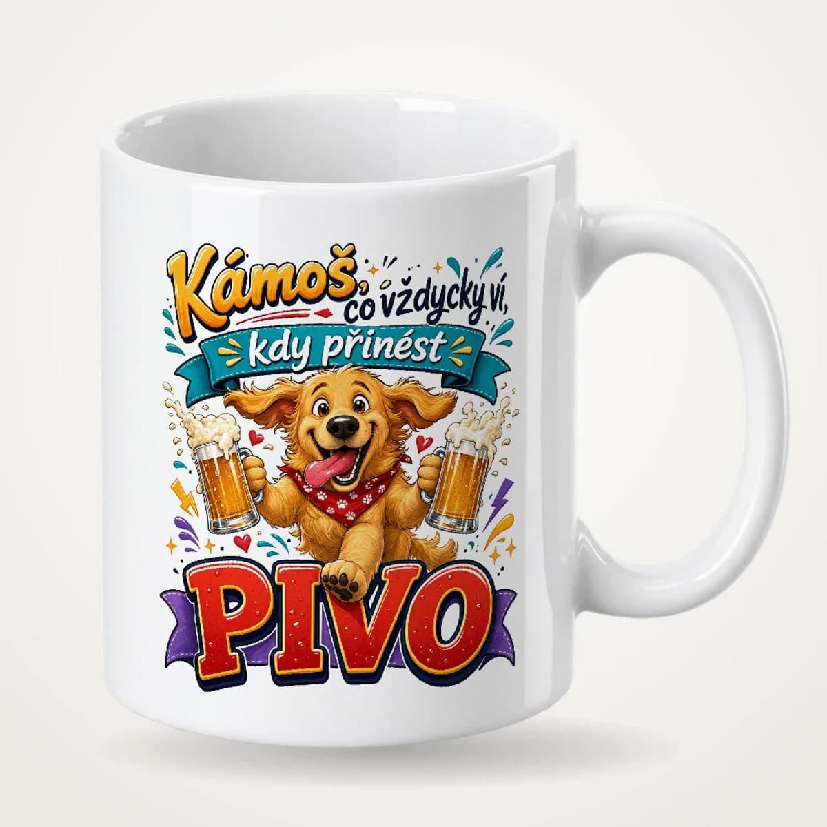 Hrnek pro kamaráda – Kámoš, co vždycky ví, kdy přinést pivo