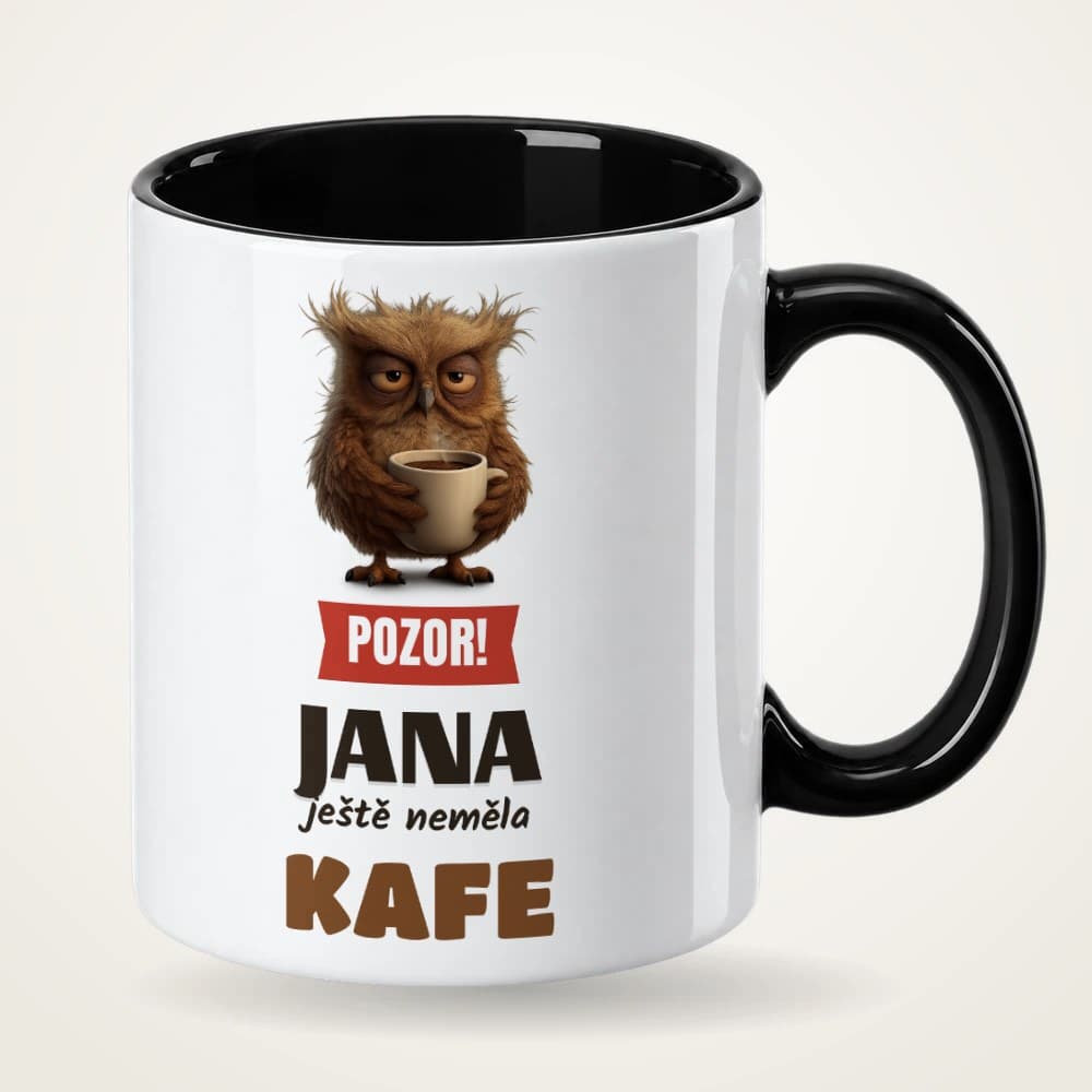 Hrnek se jménem – Pozor, ještě neměla kafe