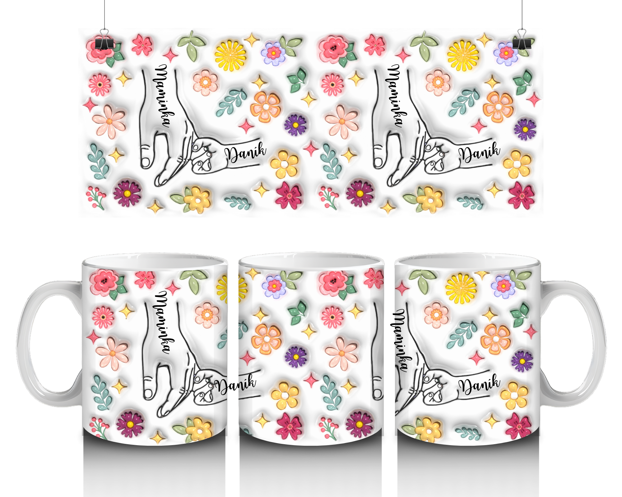 Vánoční hrnek s rodinnou rukou: Vytvořte nezapomenutelnou vzpomínku 🎄☕👨‍👩‍👧‍👦