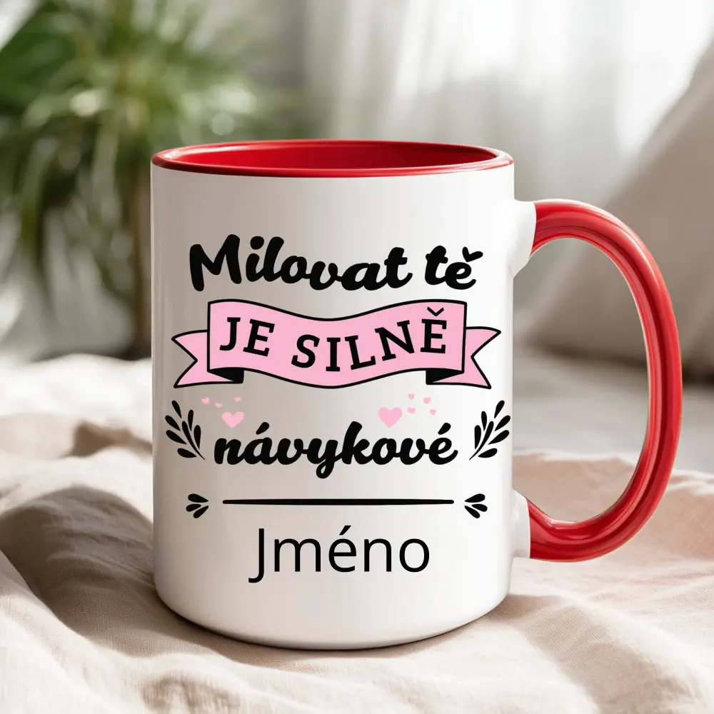 Hrnek Moje srdce je tam, kde jsi ty – PERSONALIZOVANÝ