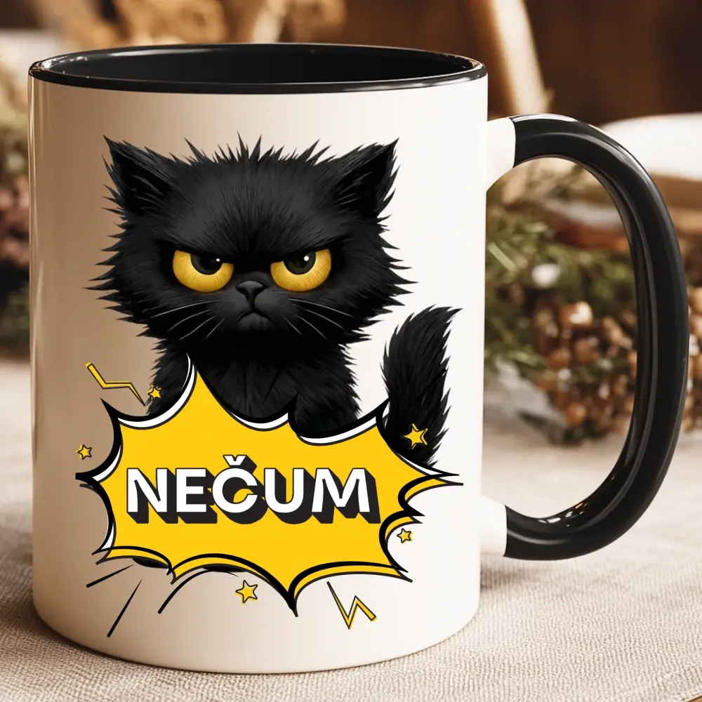 Hrnek NEČUM – drzá kočka