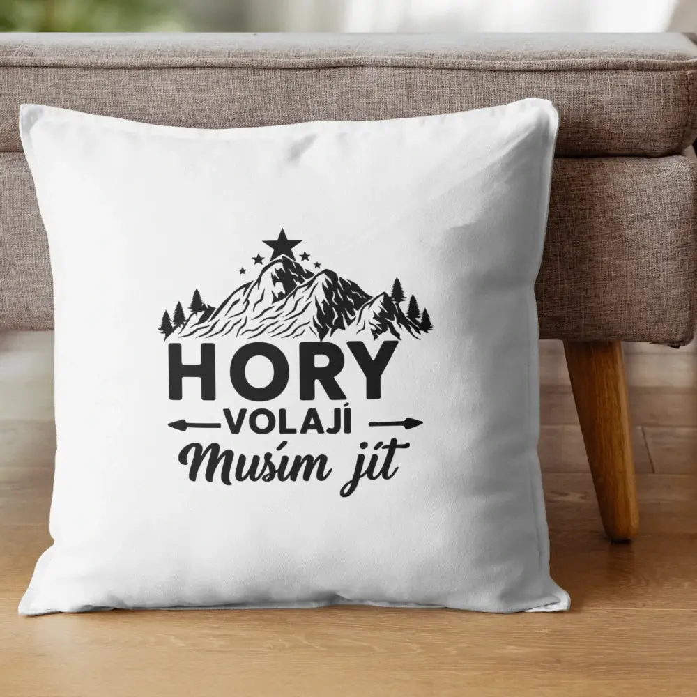 Polštář „Hory volají – musím jít“