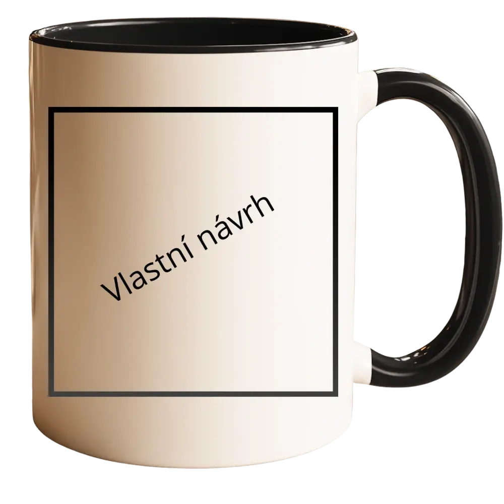 Personalizovaný hrnek s vlastním návrhem černý – 330 ml