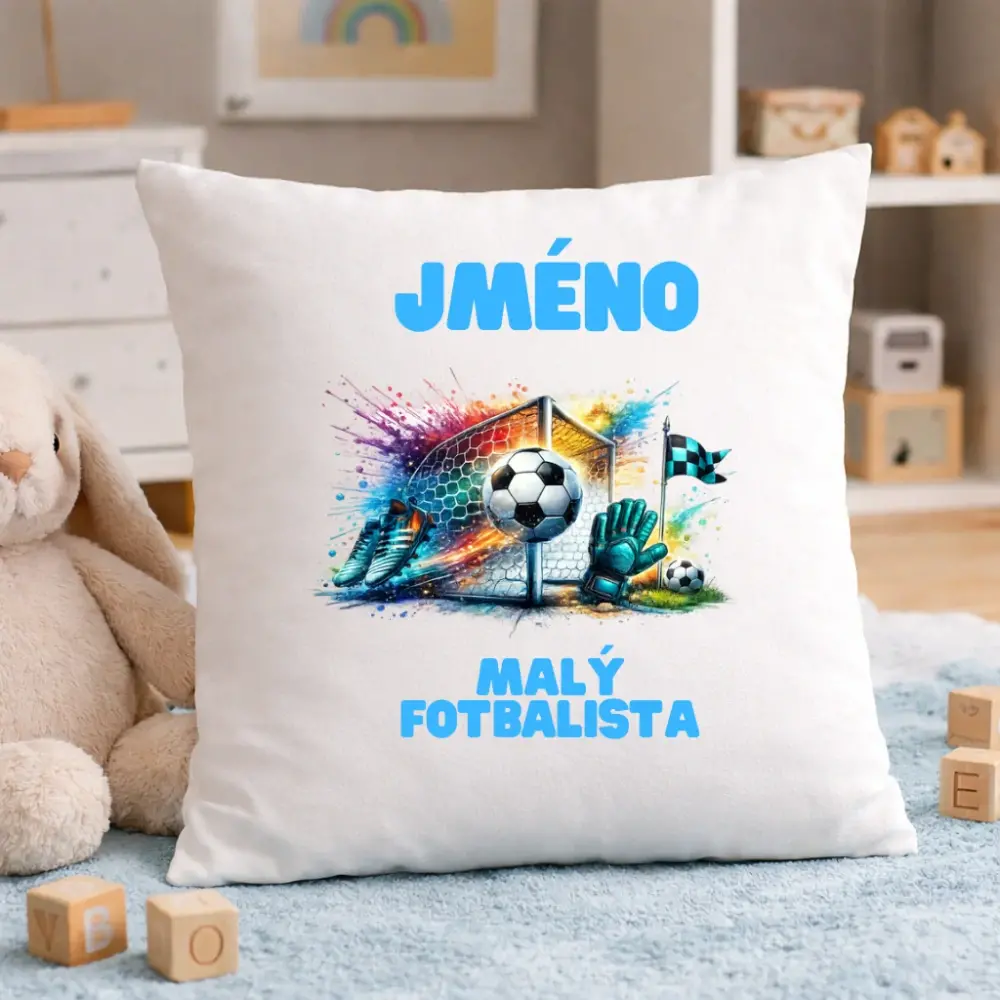 Dětský polštář se jménem – Malý fotbalista