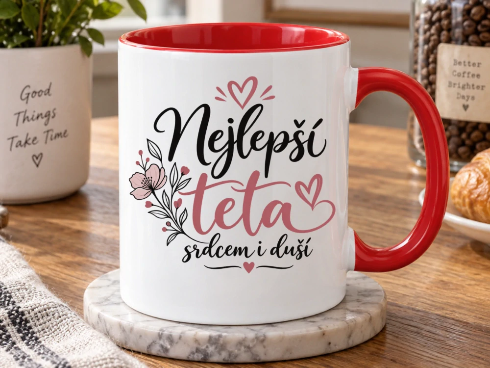 Hrnek pro tetu – Nejlepší teta srdcem i duší