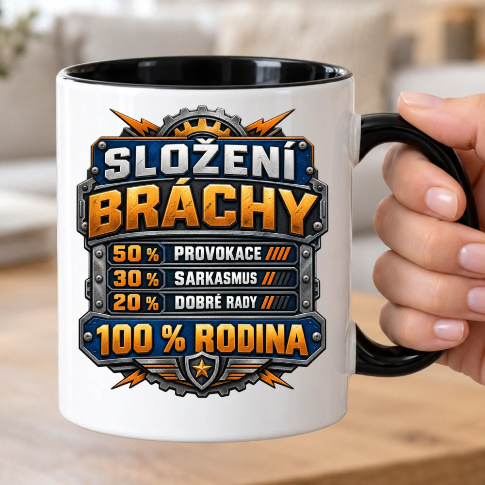 Hrnek pro bráchu – Složení bráchy 100 % rodina