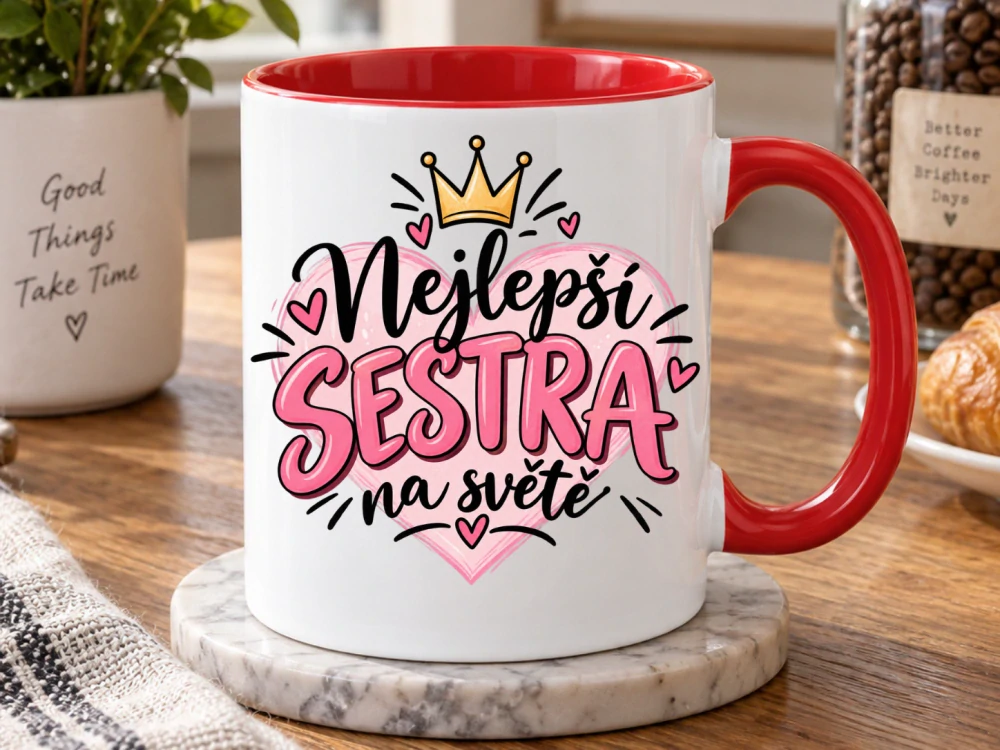 Hrnek pro sestru – Nejlepší sestra na světě