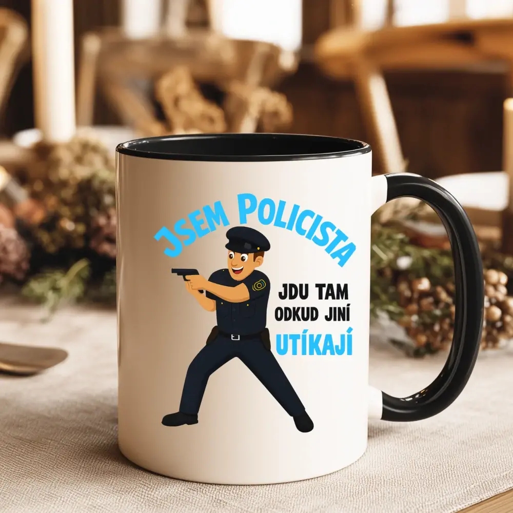 Hrnek Jsem policista – jdu tam, odkud jiní utíkají