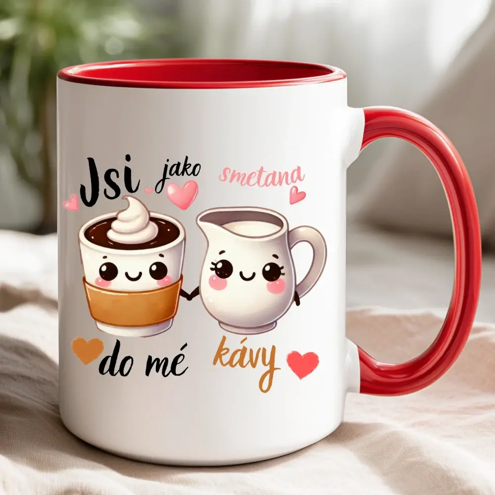 Jsi jako smetana do mé kávy – spolu jsme dokonalí ☕❤️
