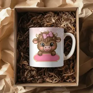 Personalizovaný vánoční hrnek s roztomilou kravičkou 🐮🎀