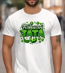 Tričko – Florbalový táta (DTF potisk, unisex, 100% bavlna)
