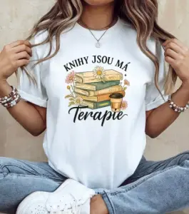 Knihy jsou má terapie – dámské tričko