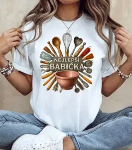 Nejlepší babička – kuchařský motiv s náčiním
