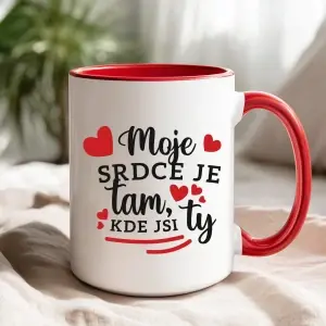 Hrnek Moje srdce je tam, kde jsi ty