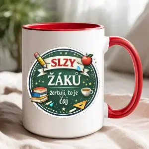 Hrnek „Slzy žáků – žertuji, to je čaj“