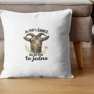 Dekorační polštář „Je 99 % šance, že je mi to jedno“