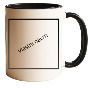 Personalizovaný hrnek s vlastním návrhem černý – 330 ml