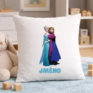 Dětský polštář s vlastním jménem – Ledové sestry