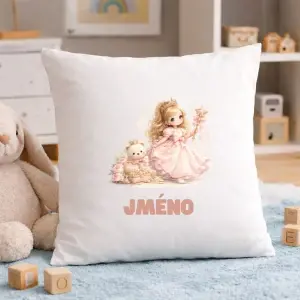 Dětský polštář s vlastním jménem – Malá princezna