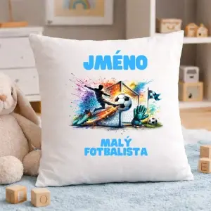 Dětský polštář se jménem – Malý fotbalista (gólová akce)