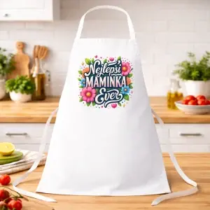 Kuchyňská zástěra Nejlepší maminka ever – stylový dárek pro maminku