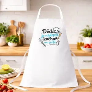 Kuchyňská zástěra Děda je nejlepší kuchař na světě