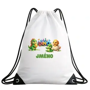 Dětský vak na záda se jménem – DINO kamarádi