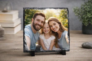 Fotokámen z pravé břidlice – čtverec 15 × 15 cm
