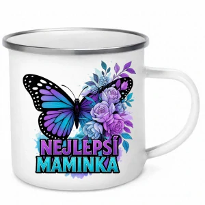 Plecháček Nejlepší maminka – motýl a květiny | 340 ml