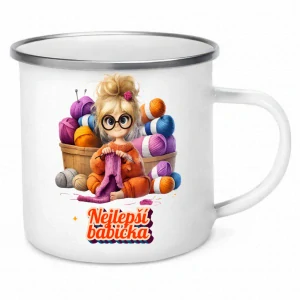 Plecháček Nejlepší babička – pletařka s klubíčky | 340 ml