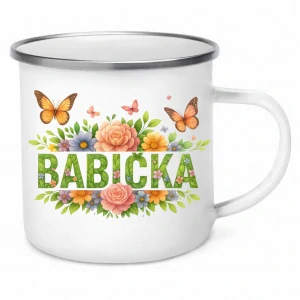 Plecháček Babička – květinový motiv | 340 ml