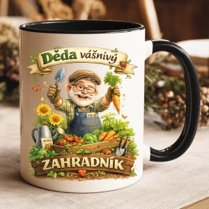 Keramický hrnek – Děda vášnivý zahradník