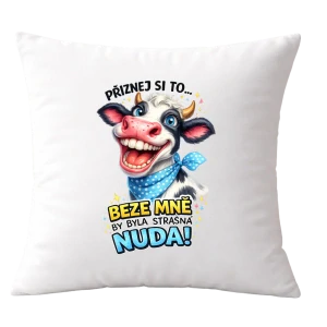 Polštář Beze mě by byla strašná nuda