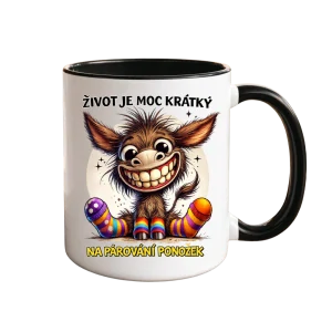 Hrnek Život je moc krátký na párování ponožek