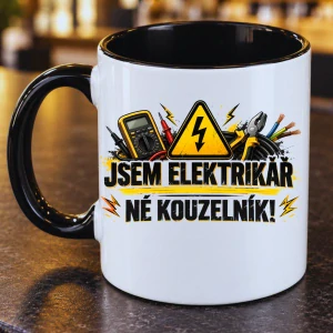 Vtipný hrnek pro elektrikáře – Jsem elektrikář, ne kouzelník