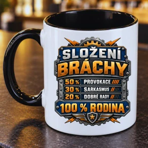 Hrnek pro bráchu – Složení bráchy 100 % rodina