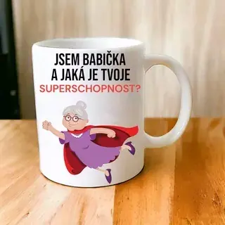Hrnek s potiskem jsem babička