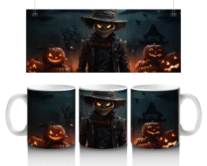 🕵️♂️ Strašidelný hrnek s postavou v klobouku – Svítící oči 👀