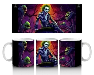 🃏 Hrnek se strašidelným mužem – Zelenovlasý šílenec ☕💀