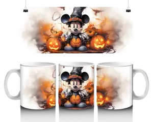 🎩 Mickey Mouse v Halloweenském kostýmu – Hrneček plný zábavy 🎃