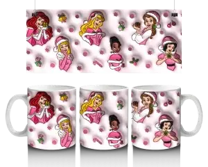 🎀 Kouzelné Vánoce s Disney princeznami – hrnek (330 ml) 🎅👑