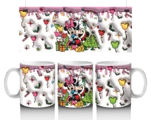 🎅 Vánoční kouzlo s Mickeym a Minnie – hrnek (330 ml) 🎄✨