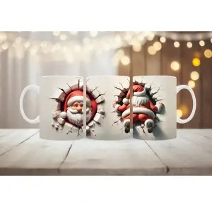 Hrnek s potiskem santy 3d přední/zadní