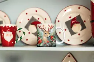 🦌 Vánoční jelen: Kouzlo zimního lesa ❄️