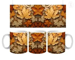 🍁 Zlatý podzim – Hrnek s motivem podzimních listů 🍂