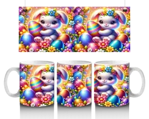 🐰🌸 Velikonoční hrnek – zářivý králíček ✨🥚